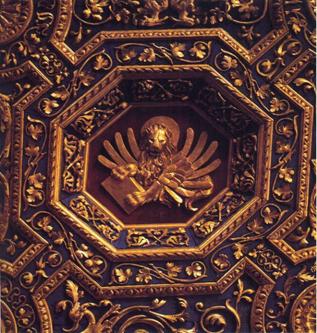 Figura 4: Particolare del soffitto della Sala del Capitolo della scuola Grande di San Marco