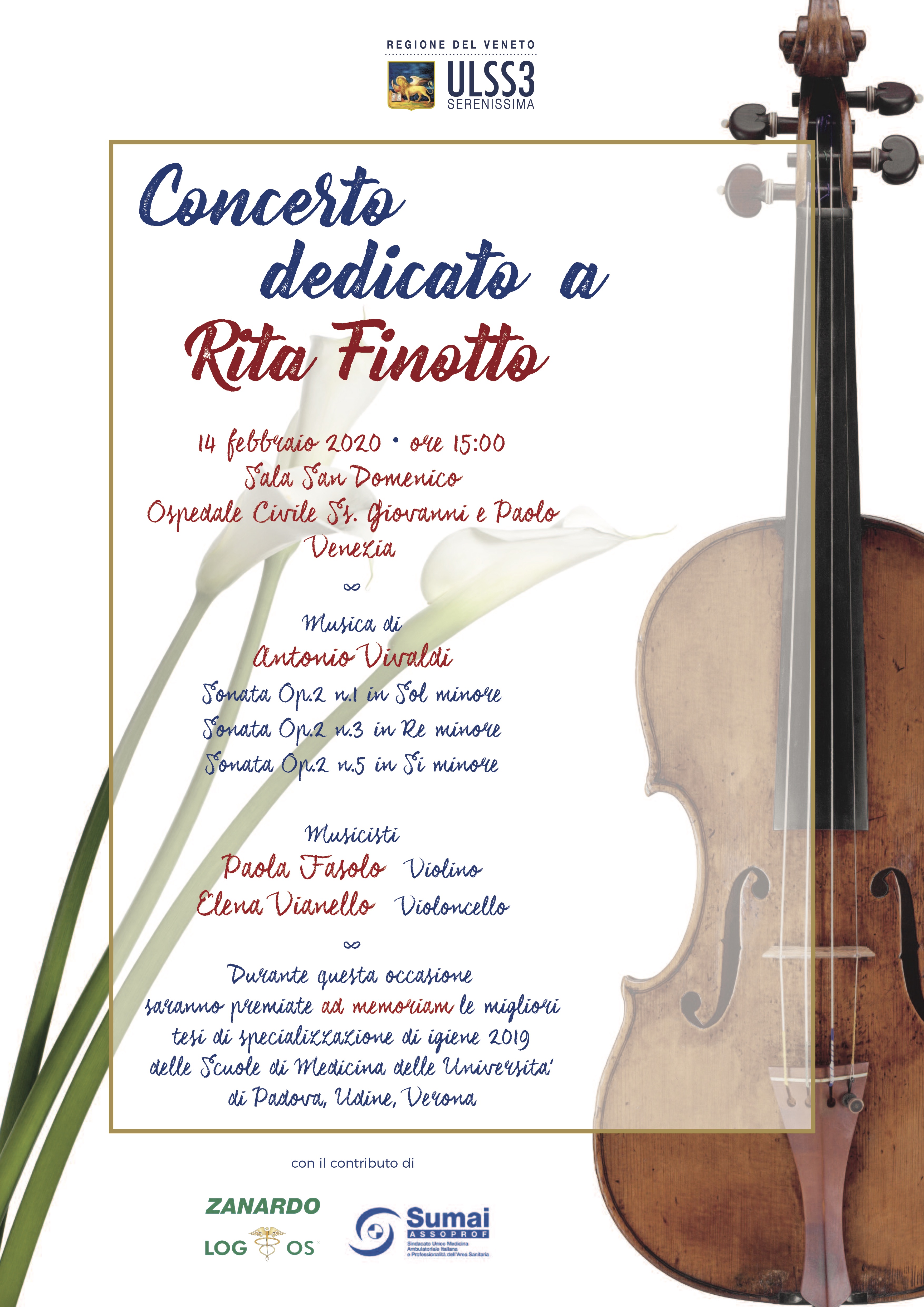 Concerto dedicato a Rita Finotto