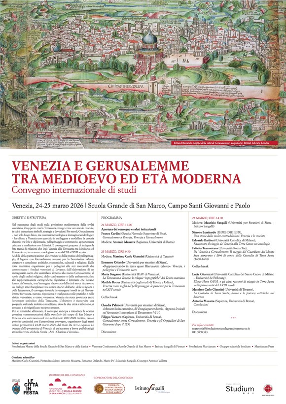 VENEZIA E GERUSALEMME TRA MEDIOEVO ED ET� MODERNA | Convegno internazionale di studi